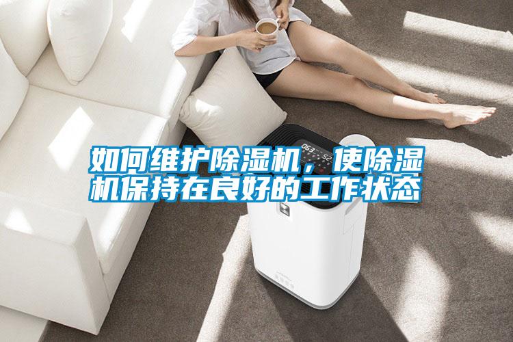 如何維護除濕機，使除濕機保持在良好的工作狀態