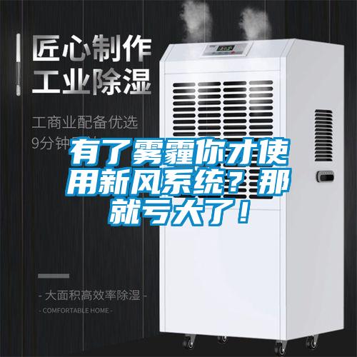 有了霧霾你才使用新風系統？那就虧大了！