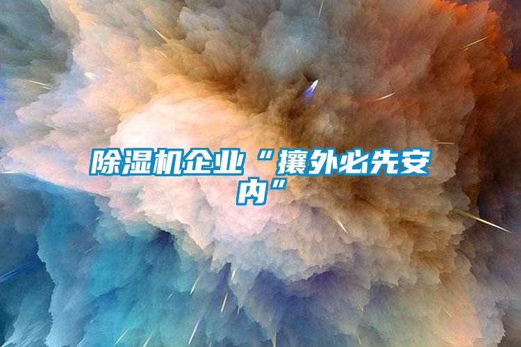 除濕機企業(yè)“攘外必先安內(nèi)”