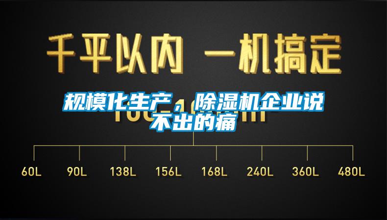 規(guī)模化生產(chǎn)，除濕機(jī)企業(yè)說不出的痛