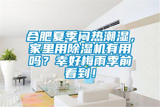 合肥夏季悶熱潮濕，家里用除濕機有用嗎？幸好梅雨季前看到！