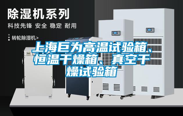 上海巨為高溫試驗(yàn)箱、恒溫干燥箱、真空干燥試驗(yàn)箱