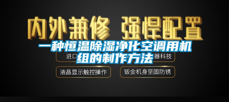 一種恒溫除濕凈化空調用機組的制作方法
