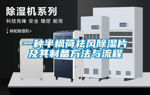 一種半楓荷祛風除濕片及其制備方法與流程