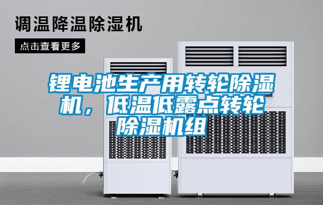 鋰電池生產用轉輪除濕機，低溫低露點轉輪除濕機組