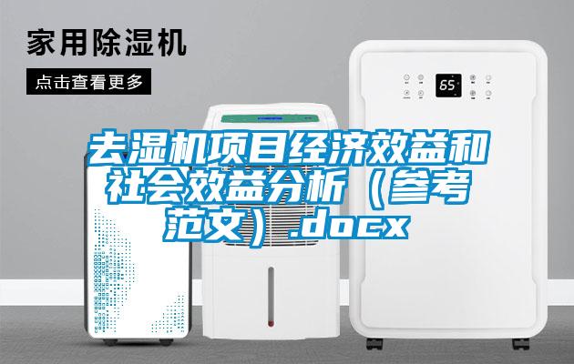去濕機項目經(jīng)濟效益和社會效益分析（參考范文）.docx