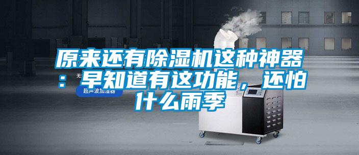 原來還有除濕機(jī)這種神器：早知道有這功能，還怕什么雨季