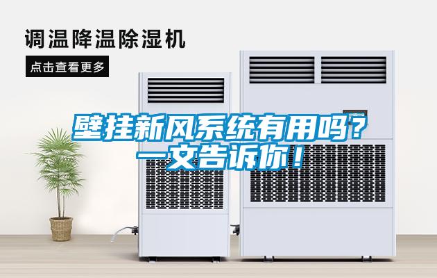 壁掛新風系統有用嗎？一文告訴你！