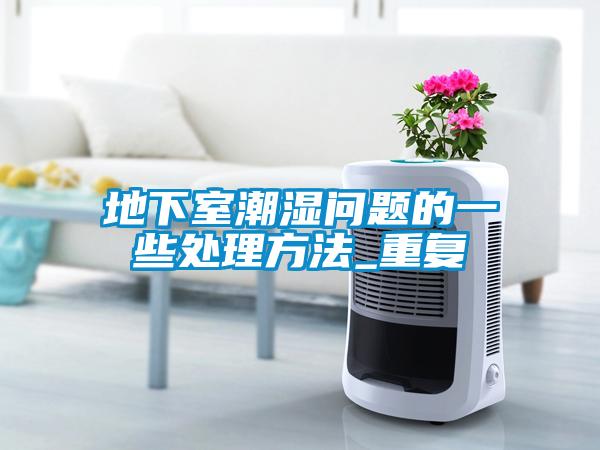 地下室潮濕問題的一些處理方法_重復(fù)