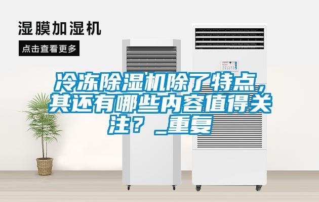 冷凍除濕機除了特點，其還有哪些內容值得關注？_重復