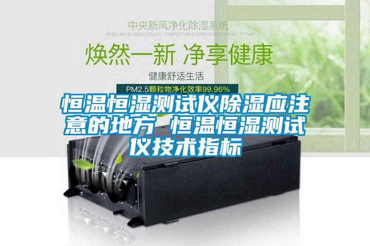 恒溫恒濕測試儀除濕應注意的地方 恒溫恒濕測試儀技術指標