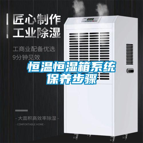 恒溫恒濕箱系統保養步驟