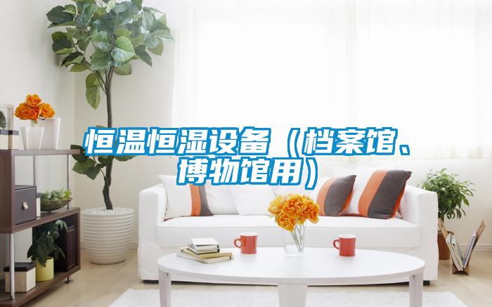 恒溫恒濕設(shè)備（檔案館、博物館用）
