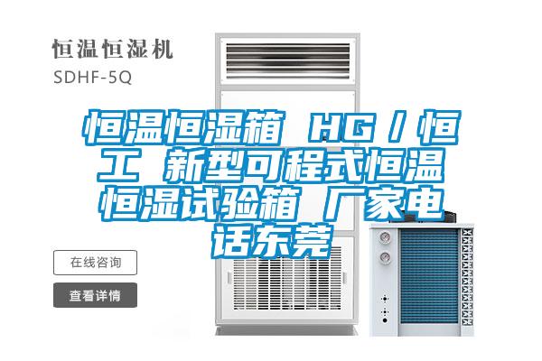 恒溫恒濕箱 HG／恒工 新型可程式恒溫恒濕試驗箱 廠家電話東莞