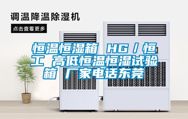 恒溫恒濕箱 HG／恒工 高低恒溫恒濕試驗箱 廠家電話東莞