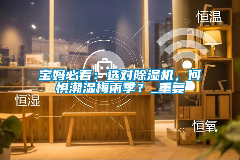 寶媽必看：選對除濕機，何懼潮濕梅雨季？_重復(fù)