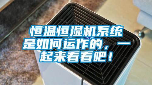 恒溫恒濕機系統是如何運作的，一起來看看吧！