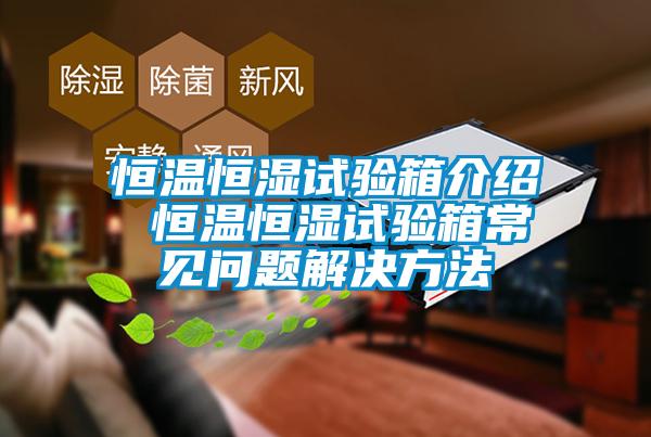 恒溫恒濕試驗(yàn)箱介紹 恒溫恒濕試驗(yàn)箱常見問(wèn)題解決方法