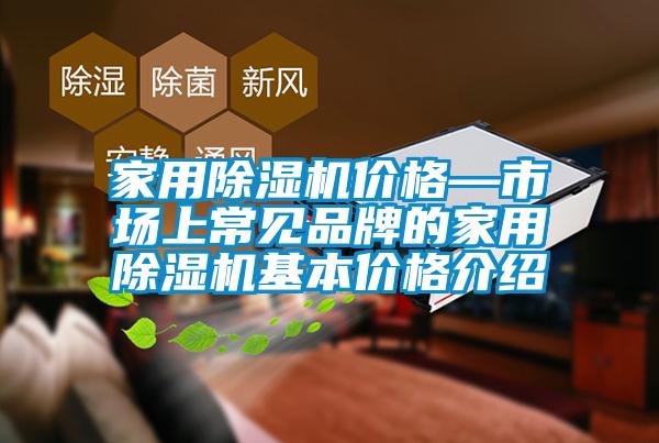 家用除濕機價格—市場上常見品牌的家用除濕機基本價格介紹
