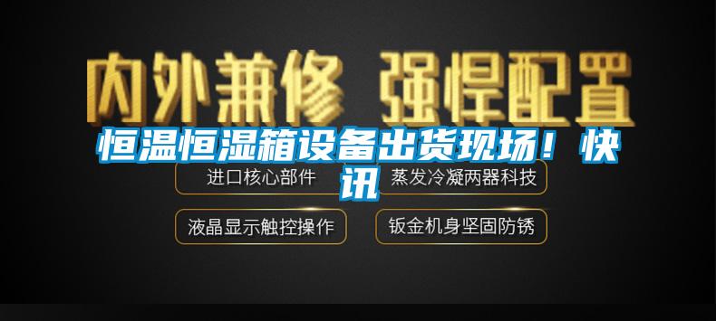 恒溫恒濕箱設備出貨現場！快訊