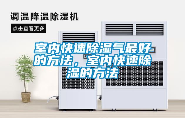 室內快速除濕氣最好的方法，室內快速除濕的方法