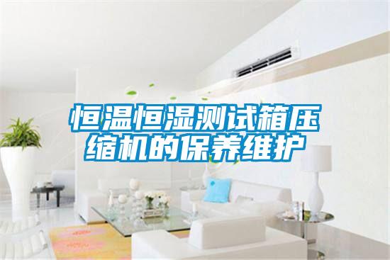 恒溫恒濕測(cè)試箱壓縮機(jī)的保養(yǎng)維護(hù)