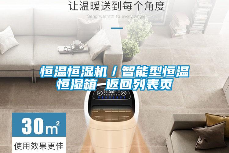恒溫恒濕機(jī)／智能型恒溫恒濕箱 返回列表頁