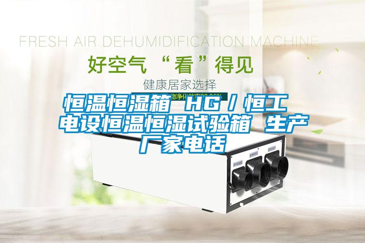 恒溫恒濕箱 HG／恒工 電設恒溫恒濕試驗箱 生產廠家電話