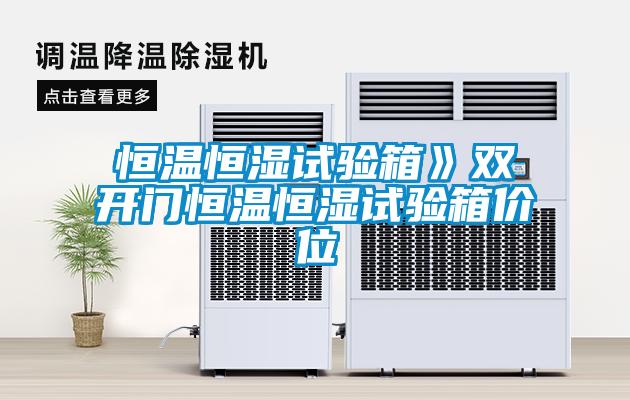 恒溫恒濕試驗箱》雙開門恒溫恒濕試驗箱價位