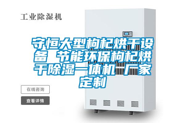 守恒大型枸杞烘干設(shè)備 節(jié)能環(huán)保枸杞烘干除濕一體機 廠家定制