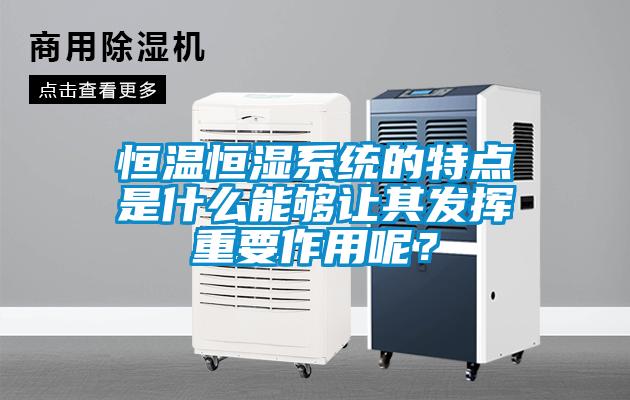 恒溫恒濕系統的特點是什么能夠讓其發揮重要作用呢？