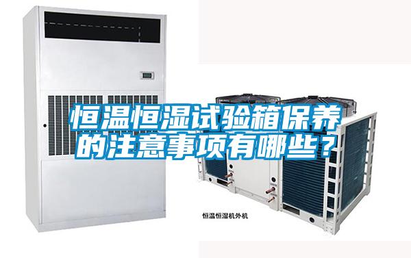 恒溫恒濕試驗箱保養(yǎng)的注意事項有哪些？