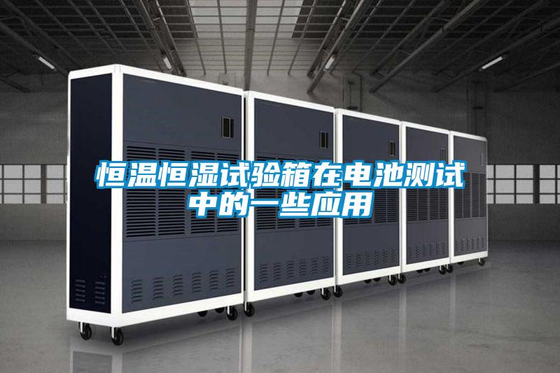 恒溫恒濕試驗箱在電池測試中的一些應用