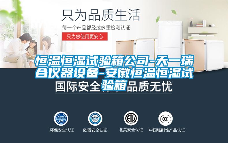 恒溫恒濕試驗箱公司-天一瑞合儀器設備-安徽恒溫恒濕試驗箱