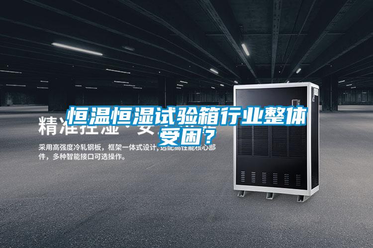恒溫恒濕試驗箱行業(yè)整體受困？