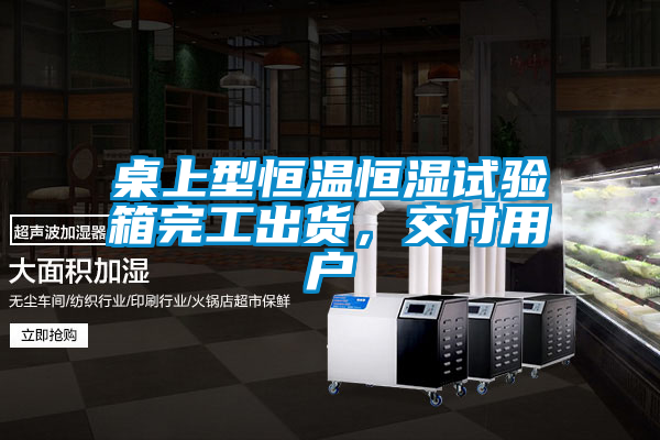 桌上型恒溫恒濕試驗箱完工出貨，交付用戶