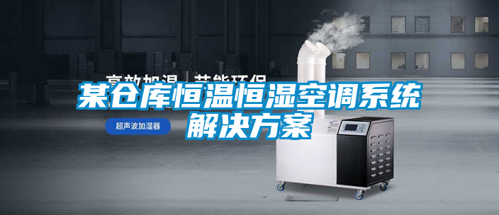 某倉庫恒溫恒濕空調系統解決方案