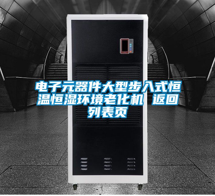 電子元器件大型步入式恒溫恒濕環境老化機 返回列表頁