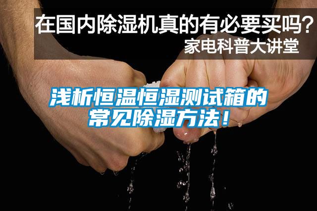 淺析恒溫恒濕測試箱的常見除濕方法！