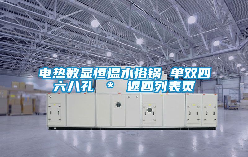 電熱數顯恒溫水浴鍋 單雙四六八孔 ＊ 返回列表頁