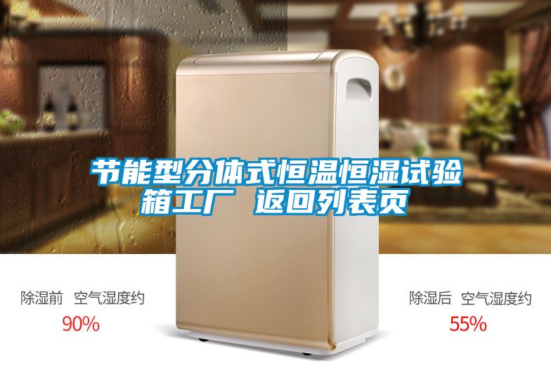 節(jié)能型分體式恒溫恒濕試驗(yàn)箱工廠(chǎng) 返回列表頁(yè)