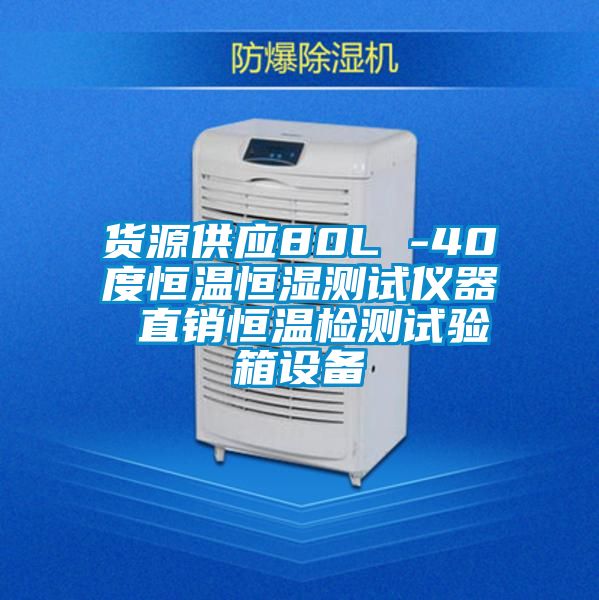 貨源供應80L -40度恒溫恒濕測試儀器 直銷恒溫檢測試驗箱設備
