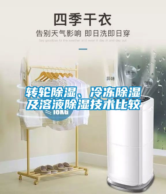 轉輪除濕、冷凍除濕及溶液除濕技術比較