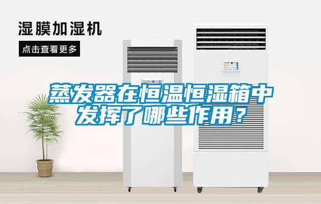 蒸發器在恒溫恒濕箱中發揮了哪些作用？
